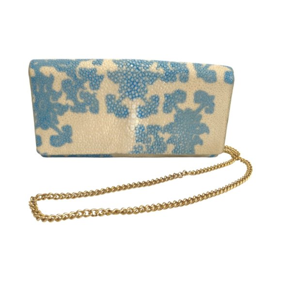 VIVO Shagreen Clutch with Chain - Picture 1 of 6